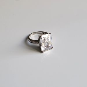 Cubic zirconia engagement ring